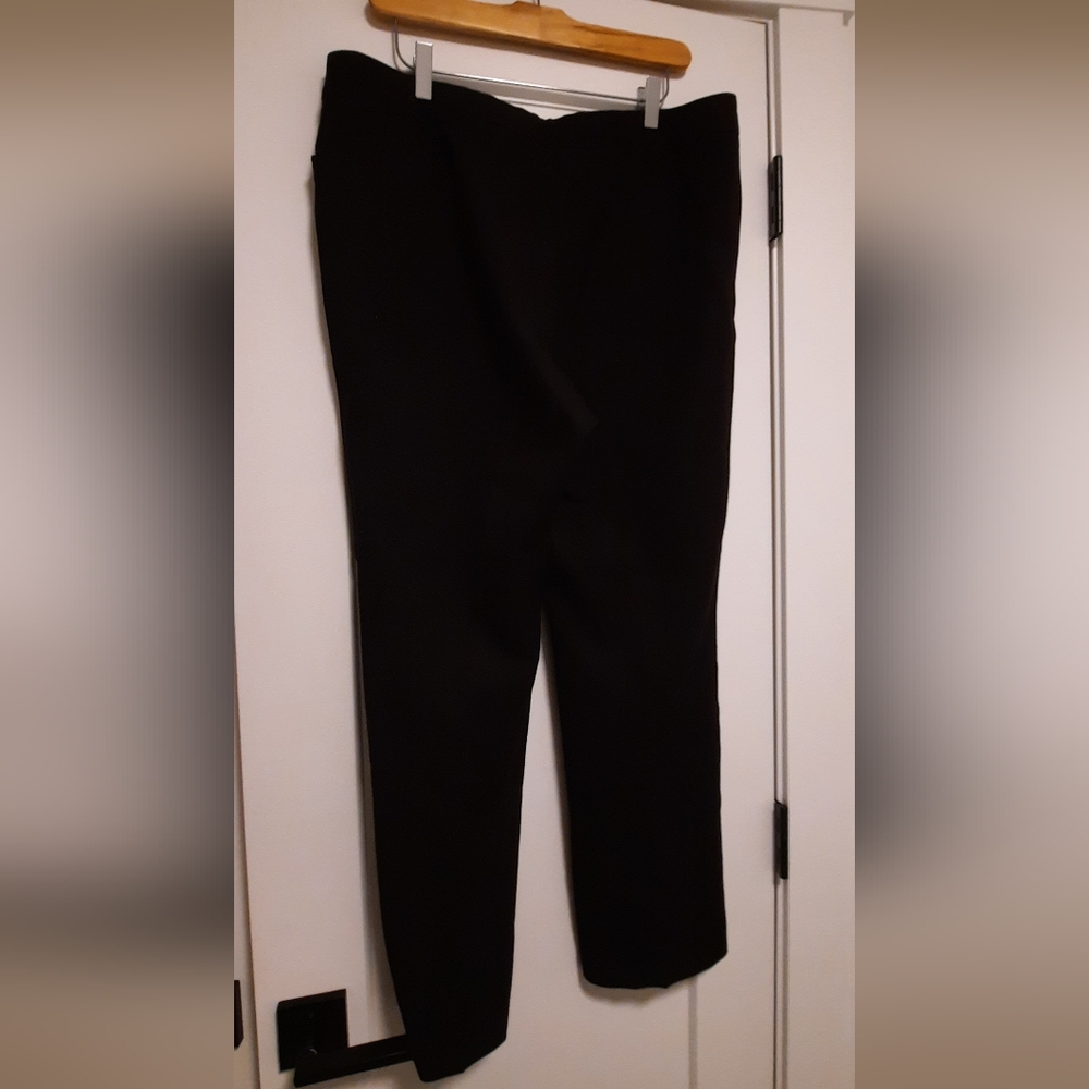 Black Straight-Leg Dress Pants